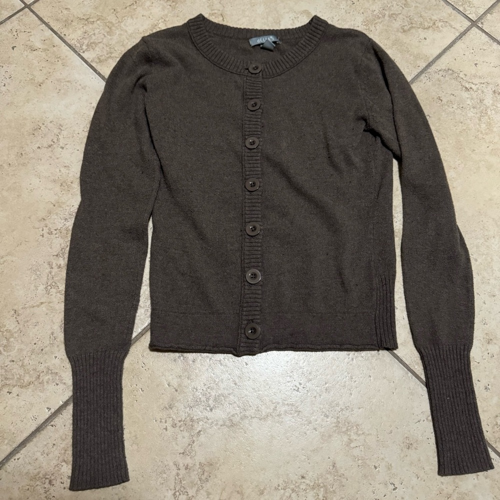dELiA*s Chocolate Brown Cardigan Sweater